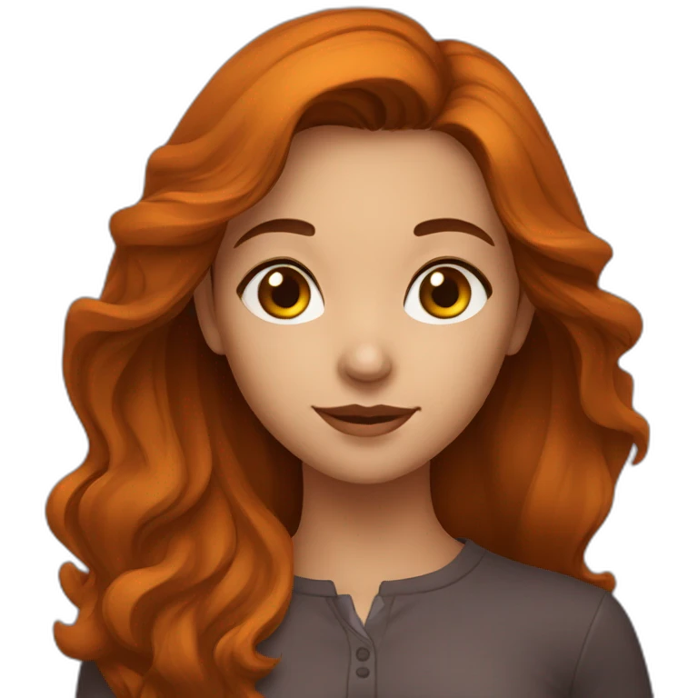brown hair girl with pumpkin emoji