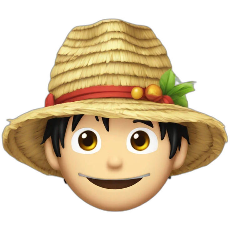 Luffy avec un chapeau de paille emoji