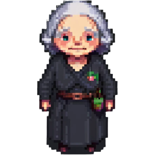 old woman pixel art emoji