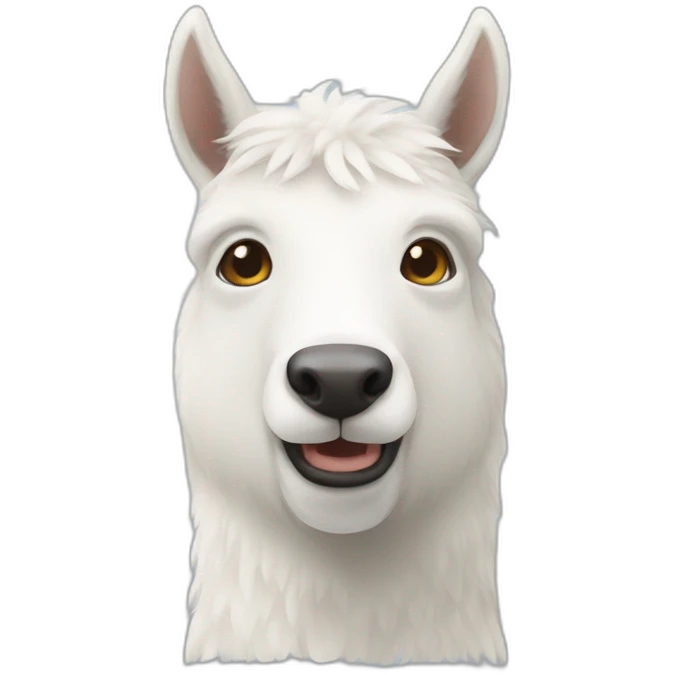 White alpaga en entier emoji
