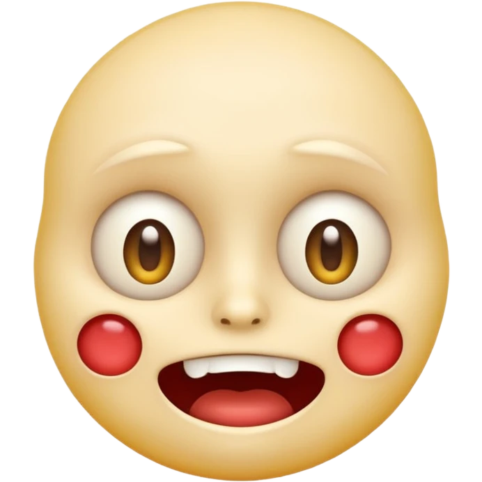 freaky emoji with unsettling expression emoji
