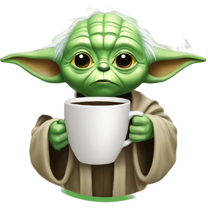 Yoda dinking coffee  emoji
