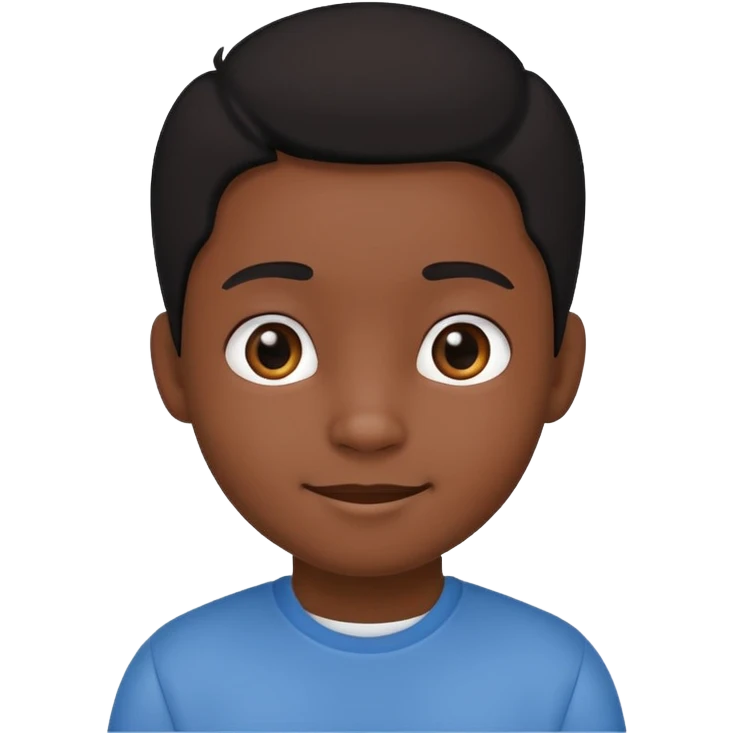 small cute black character friendly expression simple design emoji