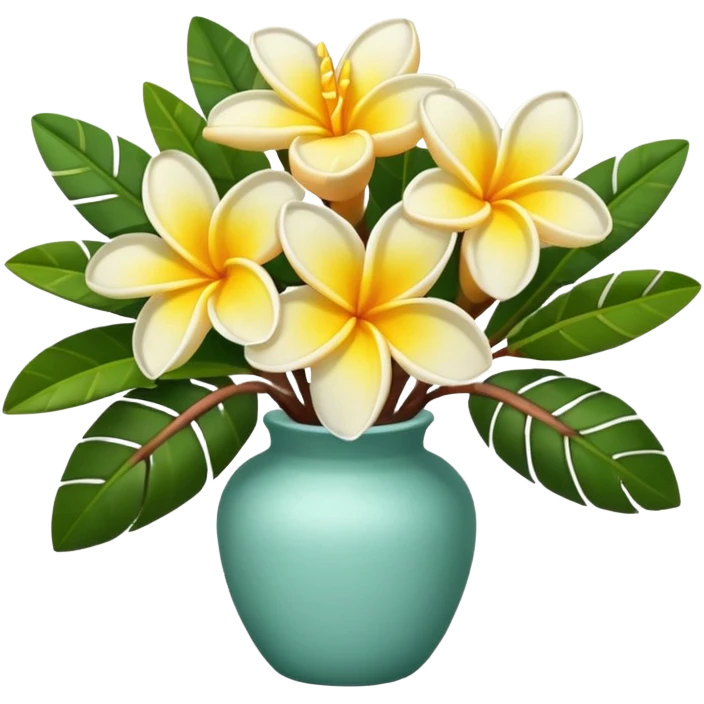 Make a bouquet of plumerias   emoji