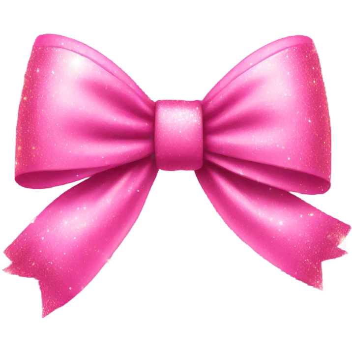 Pink bow with glitter  emoji