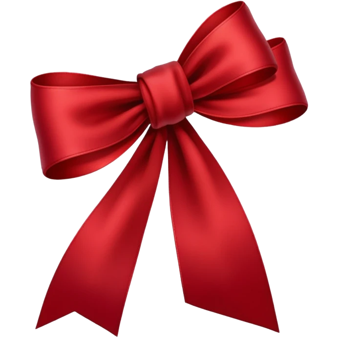 Dark red ribbon emoji