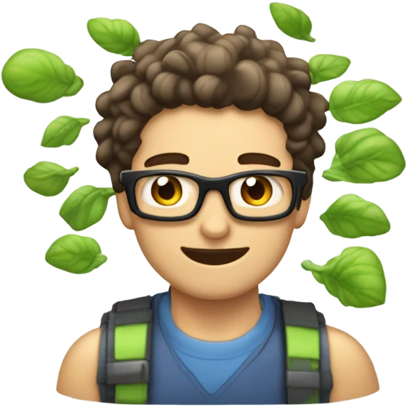 Persona levantando una caja con la mente  emoji