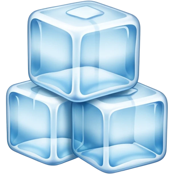 three stacked ice cubes emoji
