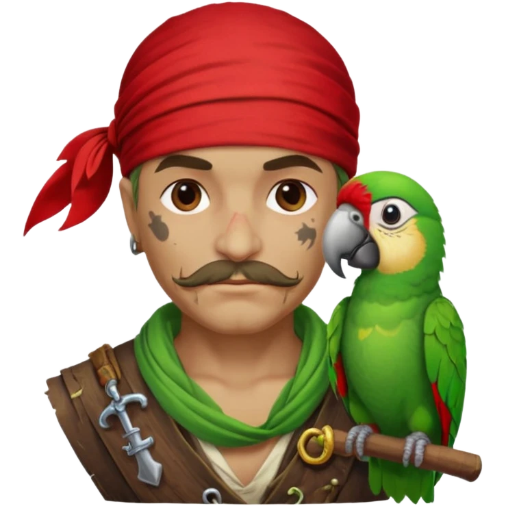 pirate and parrot emoji