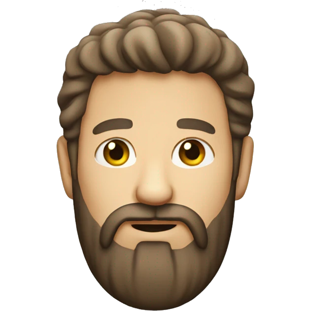 man with beard hand face emoji