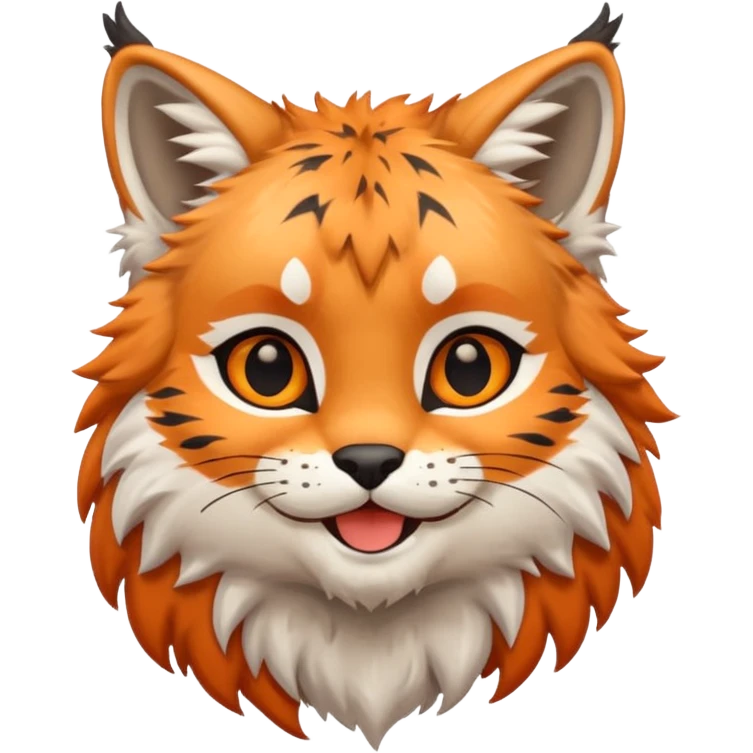 Chibi Sticker lynx happy emoji