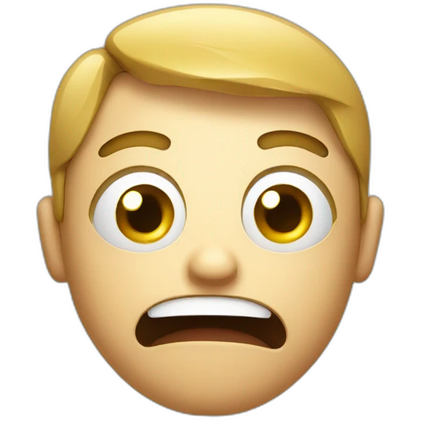 Android cartoon having eyes and surprised emoji