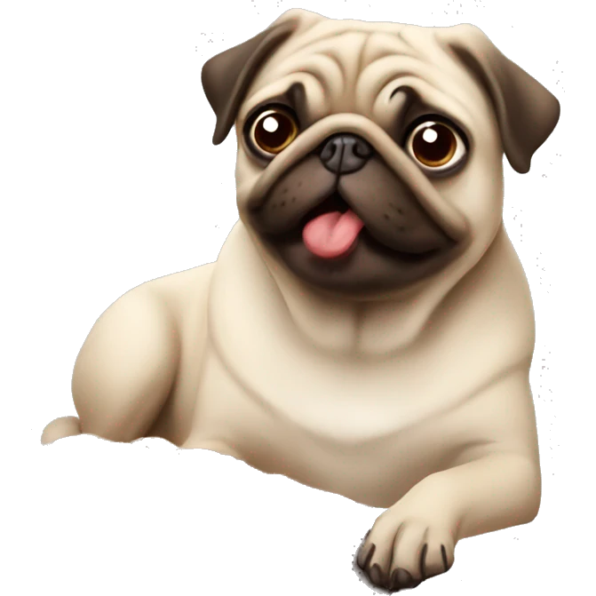 Pug eating chocolate  emoji