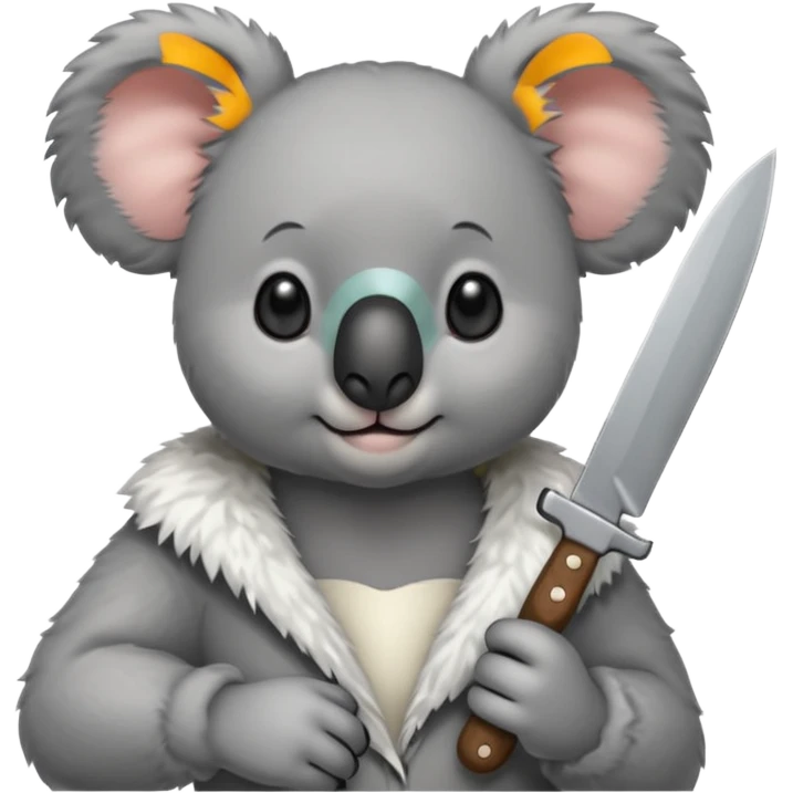 Female koala with knife emoji