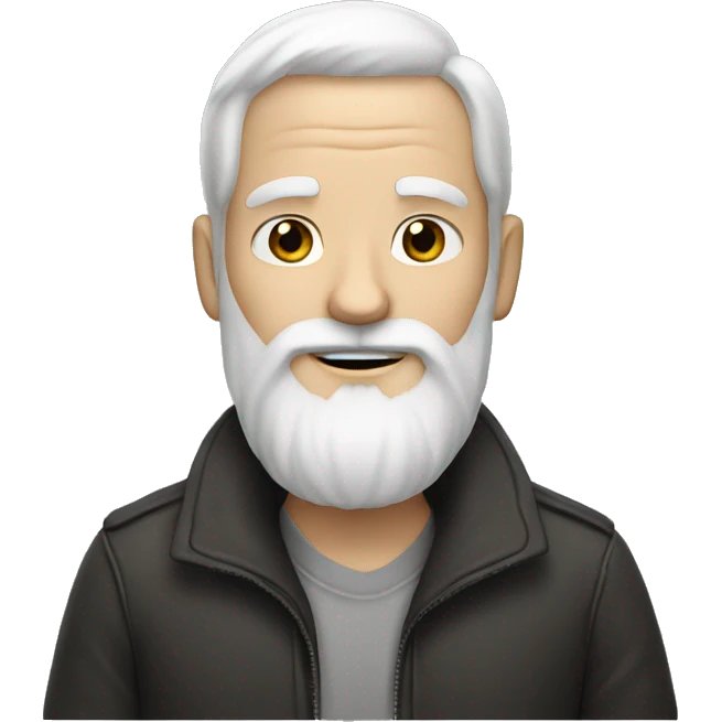 a white man with white beard and hair emoji