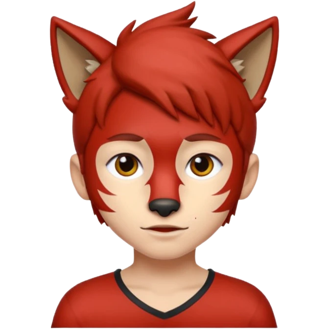 Red Wolf Boy emoji