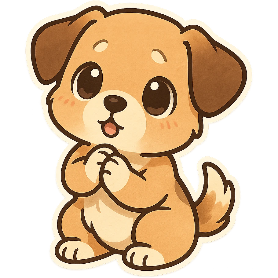Chibi Puppy Begging emoji