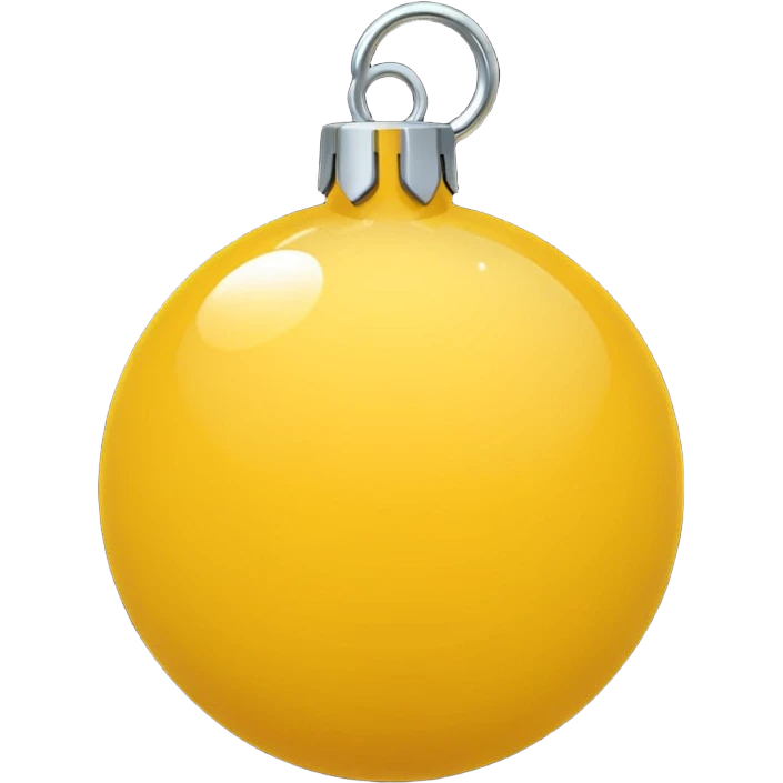 christmas ball yellow emoji