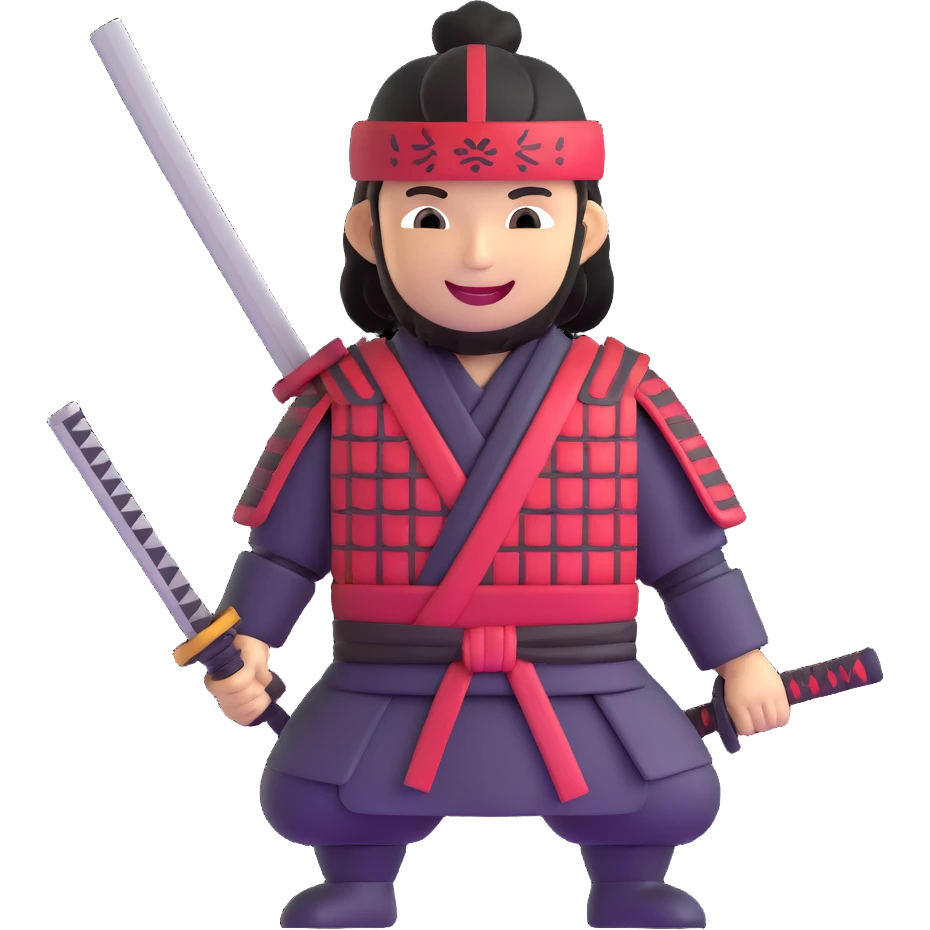 happy samurai emoji