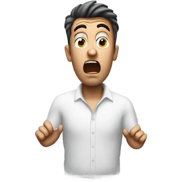 Shocked guy with hands on his head  emoji