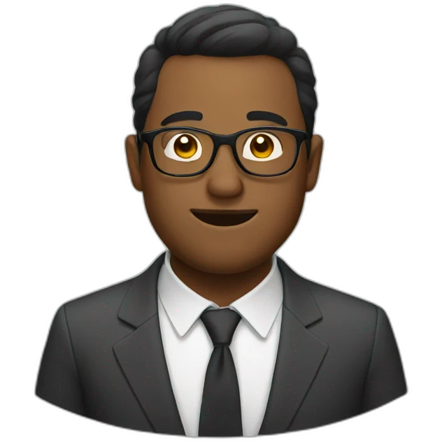 Man with rounded glasses emoji