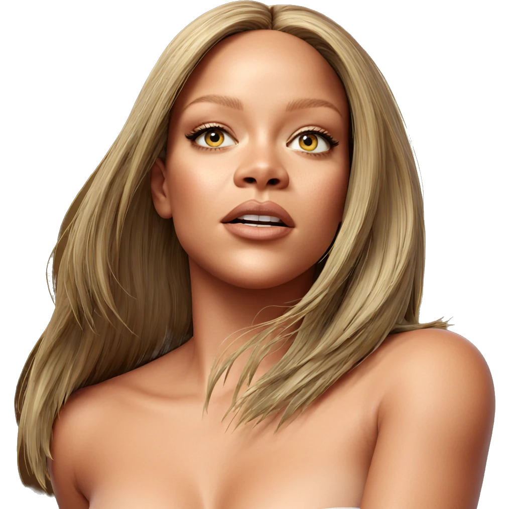 realistic blonde girl portrait emoji