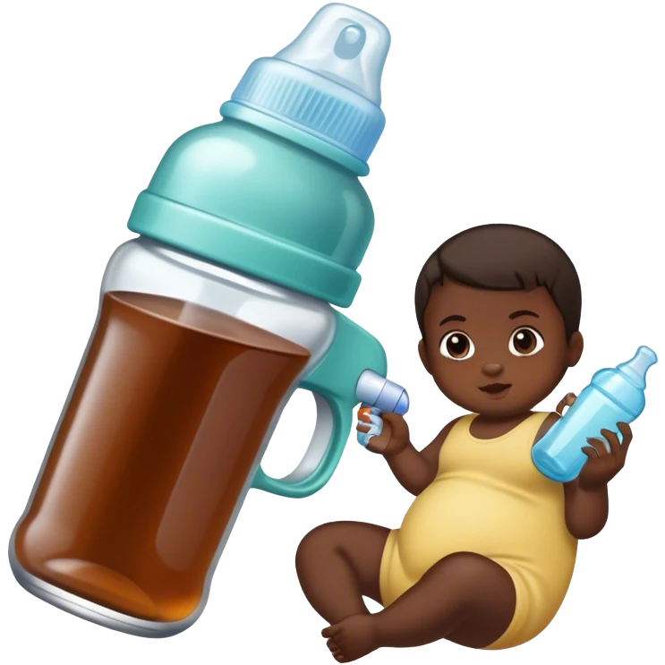 A gun and a baby bottle  emoji