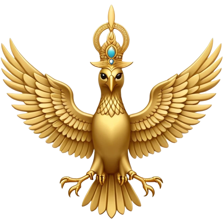 Simplified Faravahar with minimalist design emoji