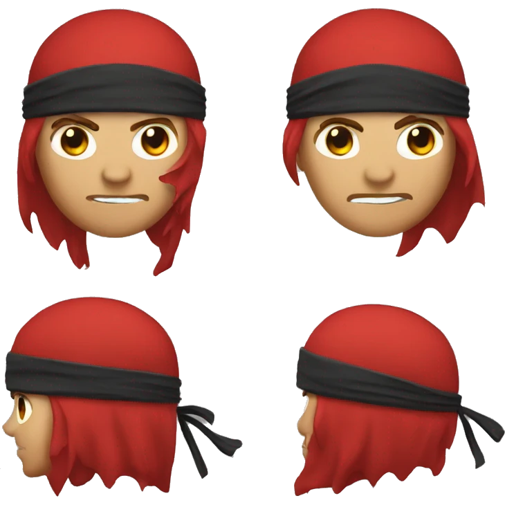 ninja pirate red emoji