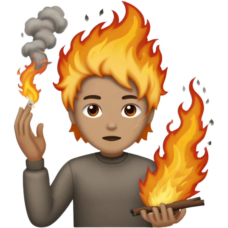 Spontaneous human combustion emoji