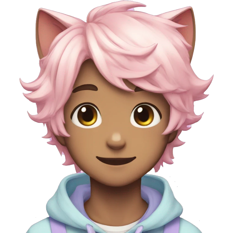 Cute Attractive Gorgeous Kawaii Pastel Anime Catboy emoji