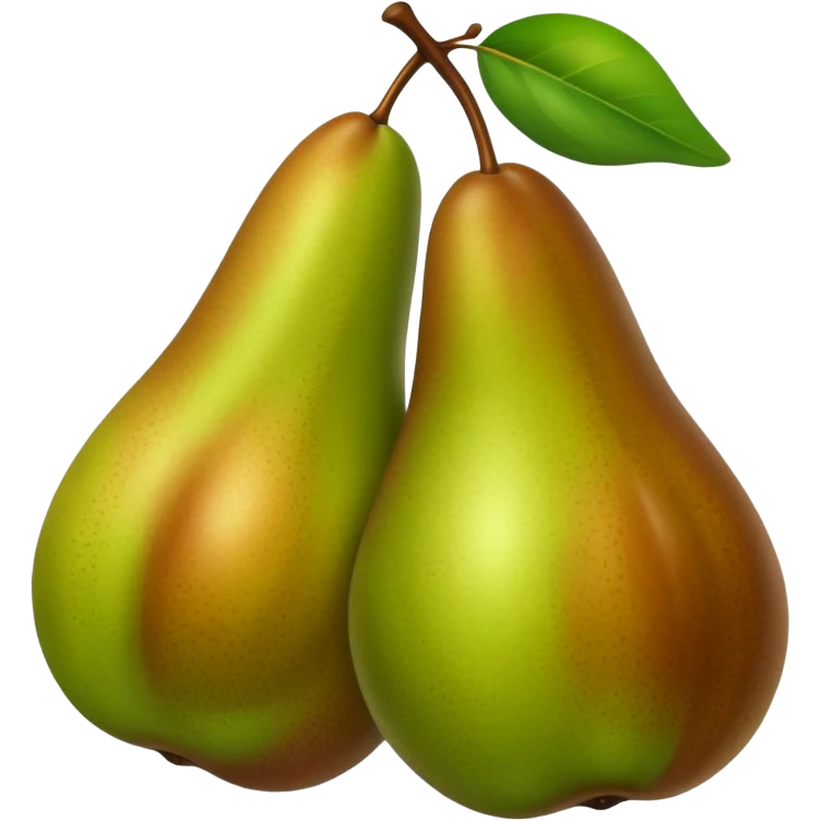 long slim brown green pear emoji
