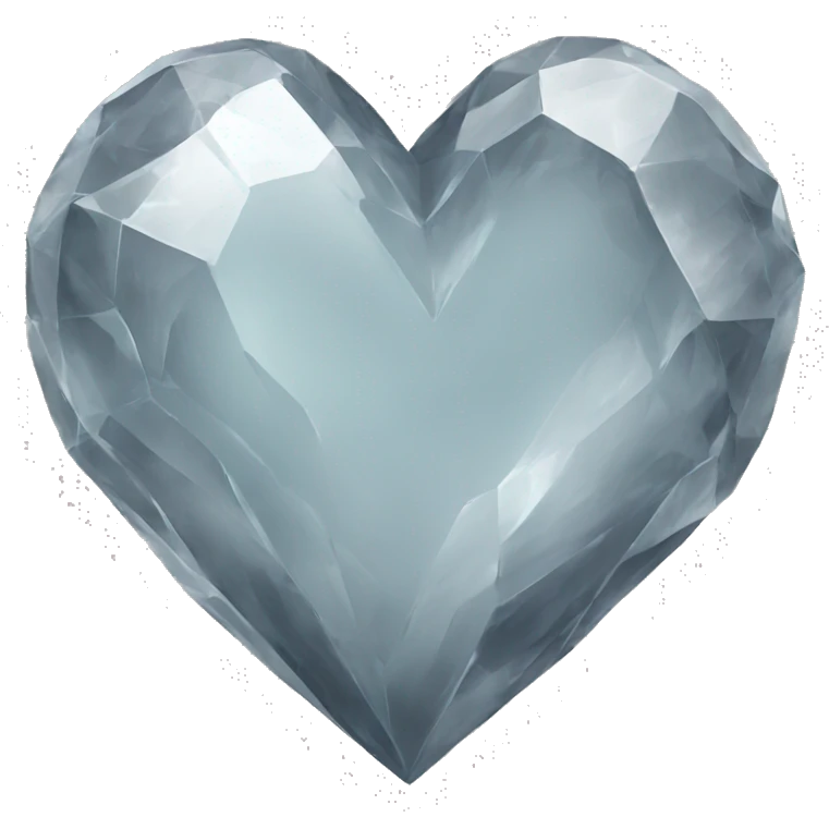 grey crystal heart emoji