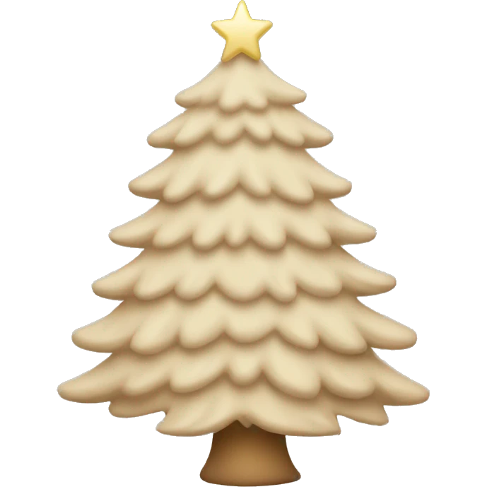 Beige Christmas tree emoji