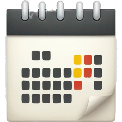 Minimalist calendar icon emoji