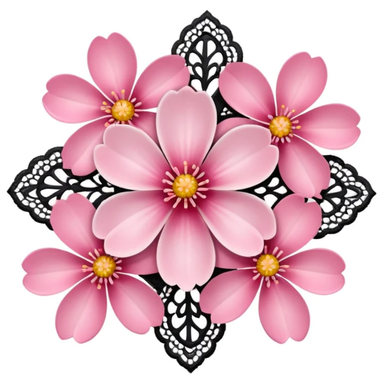 sakura flower with a lace border emoji