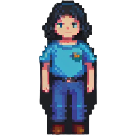 8-bit style human character, short proportions emoji