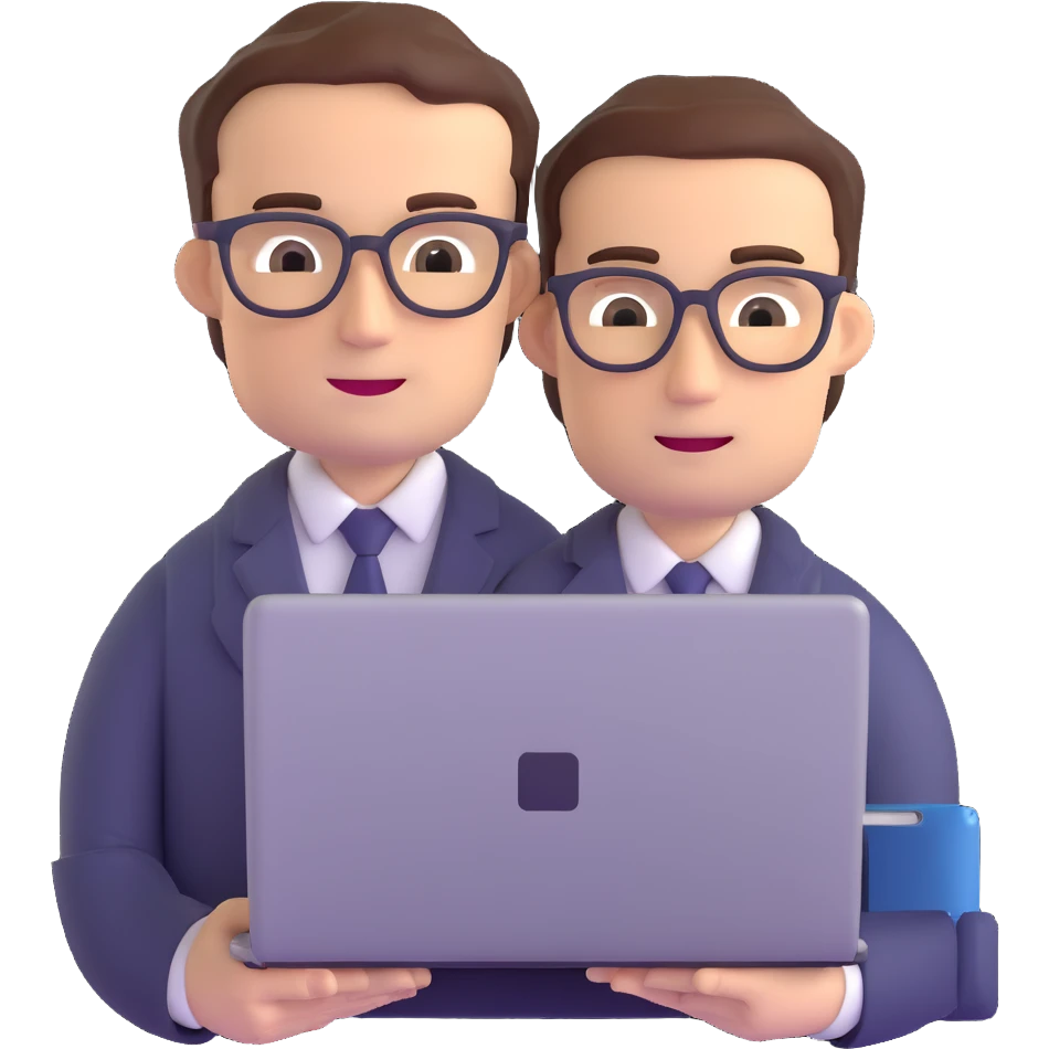 male teacher holding a laptop, teaching online emoji
