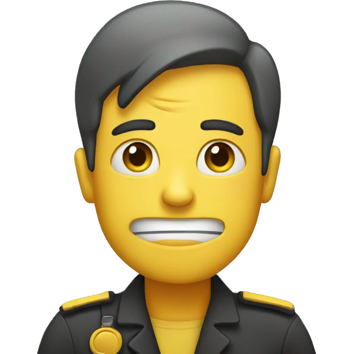 yellow salute with stressed face emoji