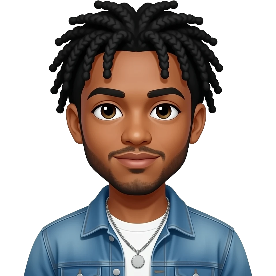 Un emoji de un artista reggetonero joven con un estilo de los 2000 emoji