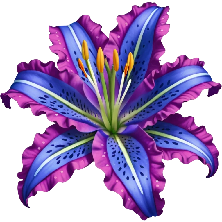 Blue and Purple Stargazer Lily emoji