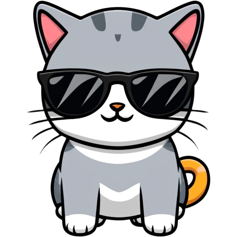Cat with sunglasses emoji