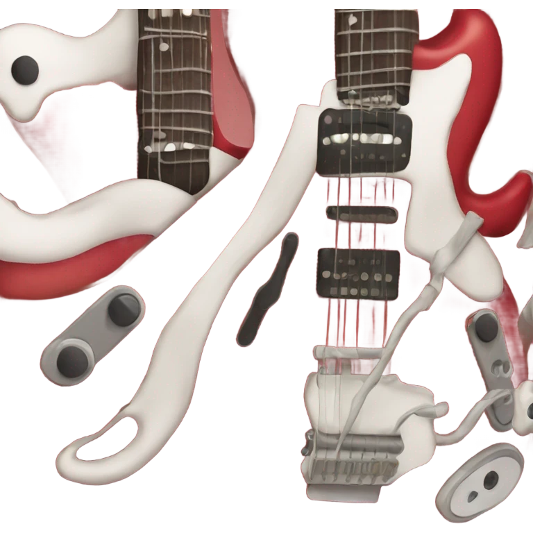 red electric guitar and amp emoji