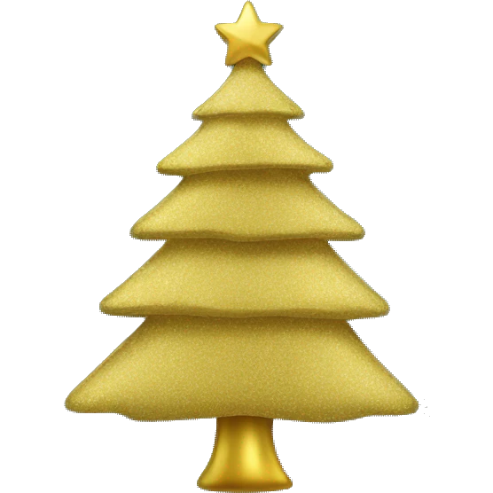 Christmas tree with gold  emoji