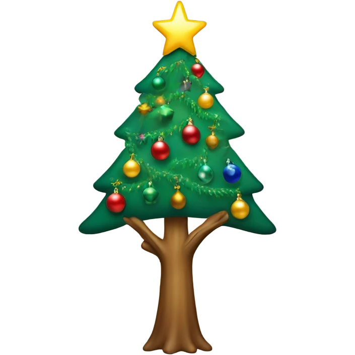 Human Christmas tree emoji
