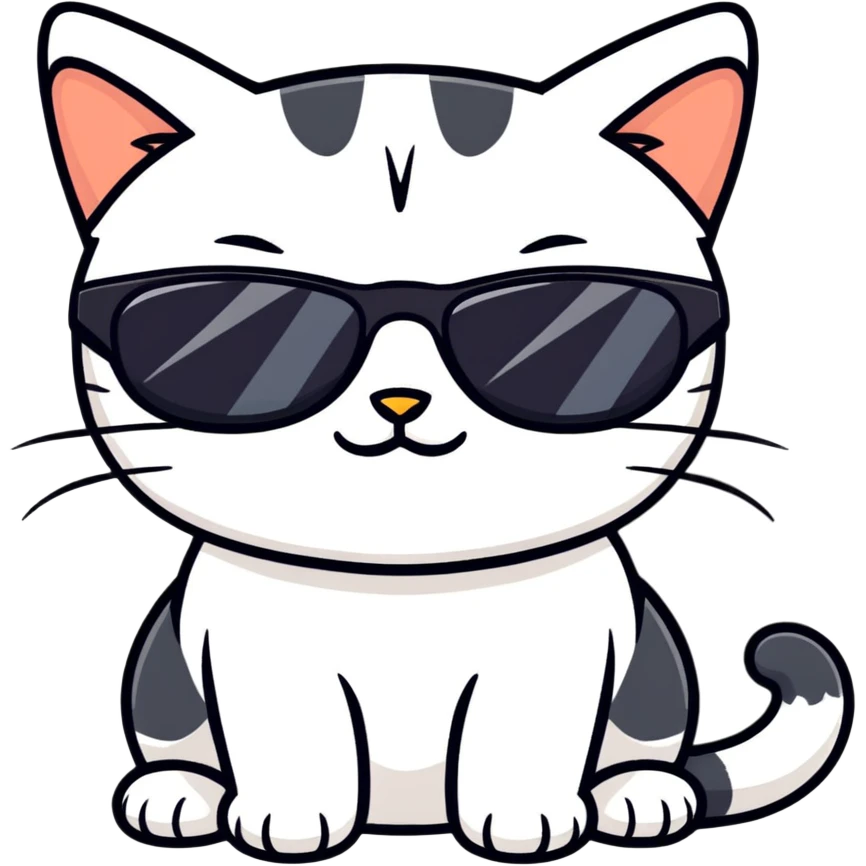Cat with sunglasses emoji