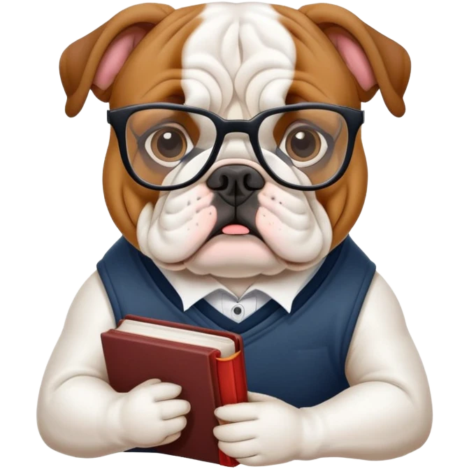 bulldog ingles bookseller emoji