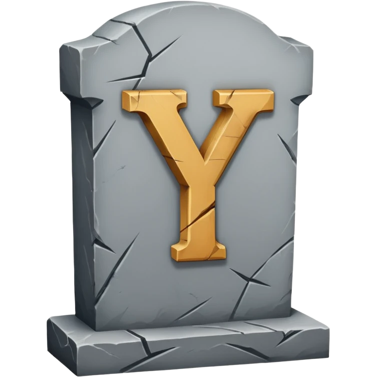 The letter 'Y' on a grave, no background emoji
