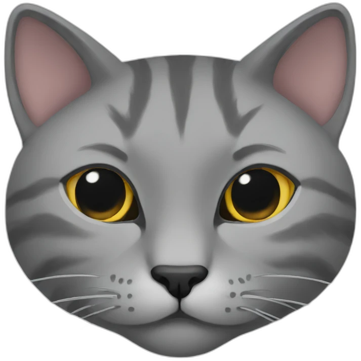 an exotic grey cat sleeping emoji