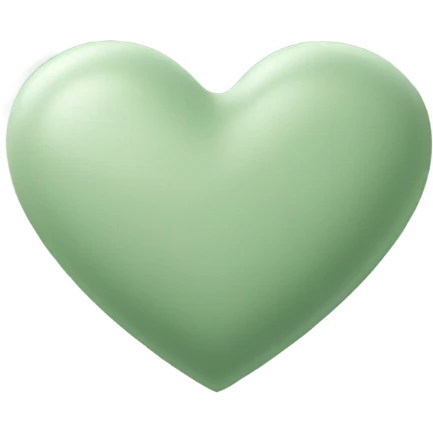 Sage green heart emoji